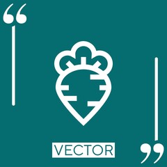 Poster - turnip vector icon Linear icon. Editable stroked line