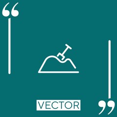 Poster - sand vector icon Linear icon. Editable stroke line
