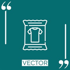 Poster - washing powder vector icon Linear icon. Editable stroked line