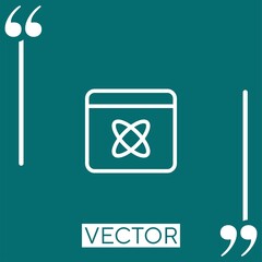 Poster - web browser vector icon Linear icon. Editable stroked line