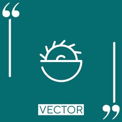 Poster - saw   vector icon Linear icon. Editable stroke line