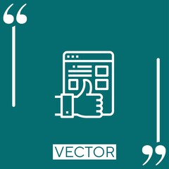 Poster - web optimization vector icon Linear icon. Editable stroked line