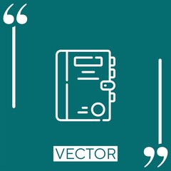 Poster - agenda vector icon Linear icon. Editable stroked line