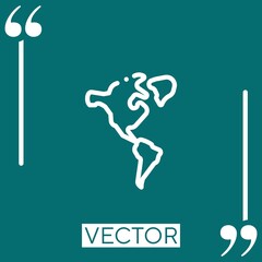 Poster - america vector icon Linear icon. Editable stroked line