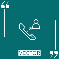 Poster - call vector icon Linear icon. Editable stroked line