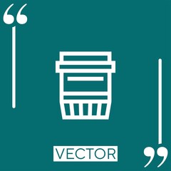 Poster - camera lens vector icon Linear icon. Editable stroked line
