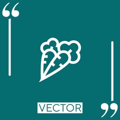 Poster - carrot vector icon Linear icon. Editable stroked line
