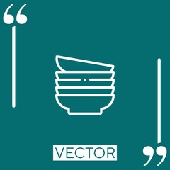 Poster - ceramics vector icon Linear icon. Editable stroked line