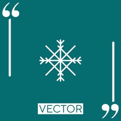 Poster - snowflake     vector icon Linear icon. Editable stroke line