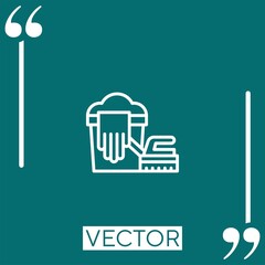 Poster - cleaning vector icon Linear icon. Editable stroked line