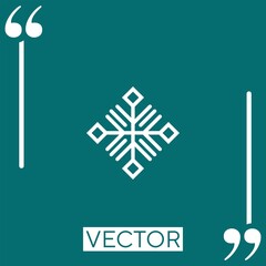 Poster - snowflake     vector icon Linear icon. Editable stroke line
