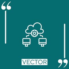 Poster - configuration vector icon Linear icon. Editable stroked line
