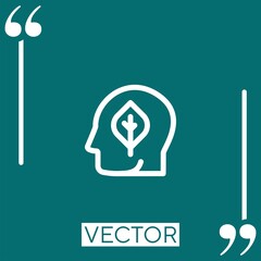 Poster - conscious vector icon Linear icon. Editable stroked line
