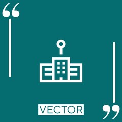 Poster - flat vector icon Linear icon. Editable stroked line