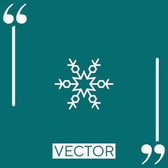 Poster - snowflakes   vector icon Linear icon. Editable stroke line