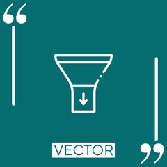 Poster - funnel vector icon Linear icon. Editable stroked line