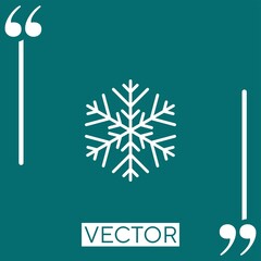 Poster - snowflakes   vector icon Linear icon. Editable stroke line