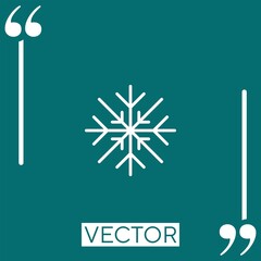 Poster - snowflakes   vector icon Linear icon. Editable stroke line