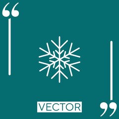 Poster - snowflakes   vector icon Linear icon. Editable stroke line