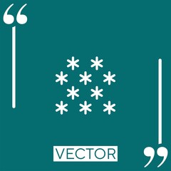 Poster - snowing vector icon Linear icon. Editable stroke line