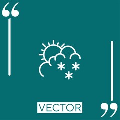 Poster - snowing   vector icon Linear icon. Editable stroke line