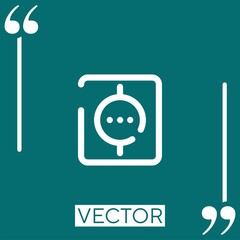 Poster - socket vector icon Linear icon. Editable stroke line