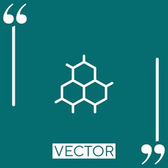 Poster - honeycomb vector icon Linear icon. Editable stroked line