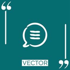 Poster - speech bubble   vector icon Linear icon. Editable stroke line