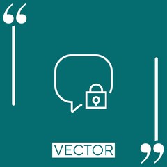 Poster - speech bubble    vector icon Linear icon. Editable stroke line