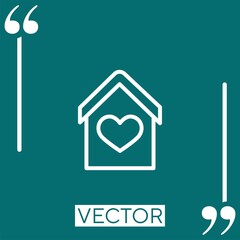 Poster - house vector icon Linear icon. Editable stroked line