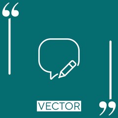 Poster - speech bubble    vector icon Linear icon. Editable stroke line