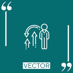 Poster - increment vector icon Linear icon. Editable stroked line