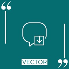 Poster - speech bubble    vector icon Linear icon. Editable stroke line