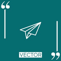 Poster - send Linear icon. Editable stroke line