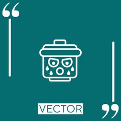 Poster - sporty vector icon Linear icon. Editable stroke line