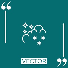 Poster - stars   vector icon Linear icon. Editable stroke line