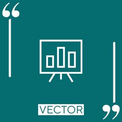 Poster - stats   vector icon Linear icon. Editable stroke line