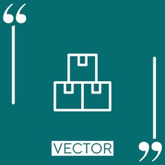 Poster - boxes Linear icon. Editable stroke line