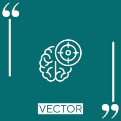 Poster - brain Linear icon. Editable stroke line