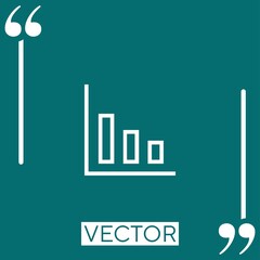 Poster - stats   vector icon Linear icon. Editable stroke line
