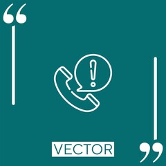 Poster - call center agent Linear icon. Editable stroke line