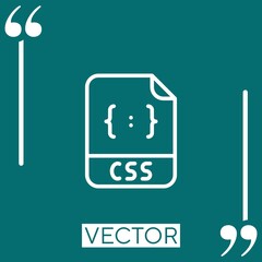 Poster - css Linear icon. Editable stroke line