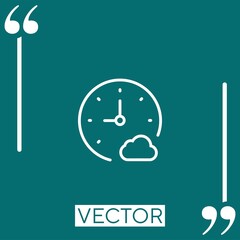 Poster - stopwatch    vector icon Linear icon. Editable stroke line