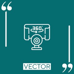 Poster - camera Linear icon. Editable stroke line