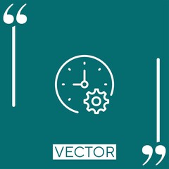 Poster - stopwatch    vector icon Linear icon. Editable stroke line