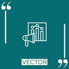 Poster - average Linear icon. Editable stroke line