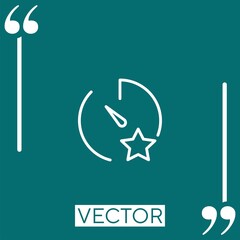 Poster - stopwatch   vector icon Linear icon. Editable stroke line