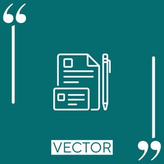 Poster - branding Linear icon. Editable stroke line