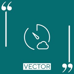 Poster - stopwatch   vector icon Linear icon. Editable stroke line
