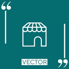 Poster - store   vector icon Linear icon. Editable stroke line